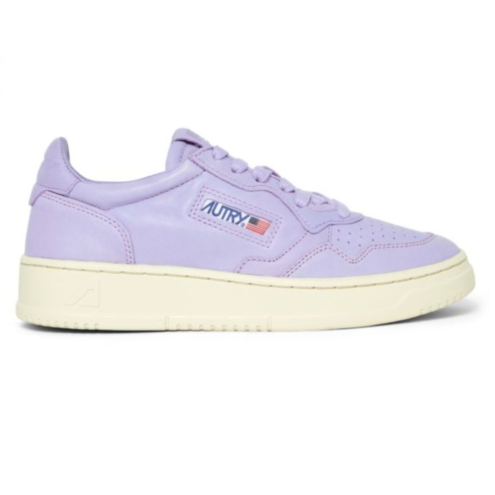 AUTRY  Medalist Low-Top Goat Leather Sneakers | Purple
